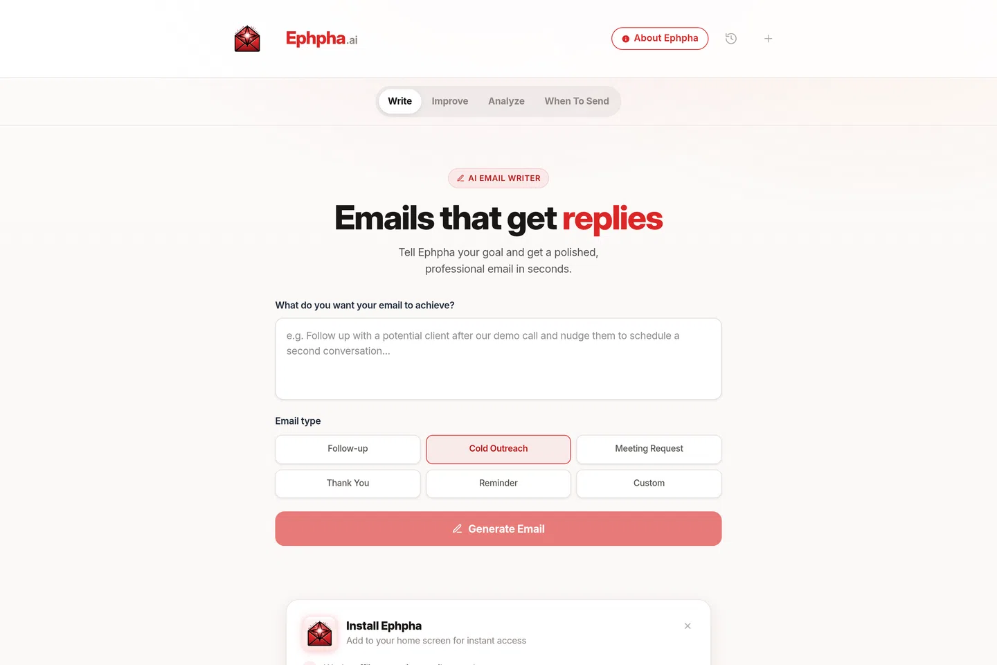 Ephpha.ai - AI Email Tools