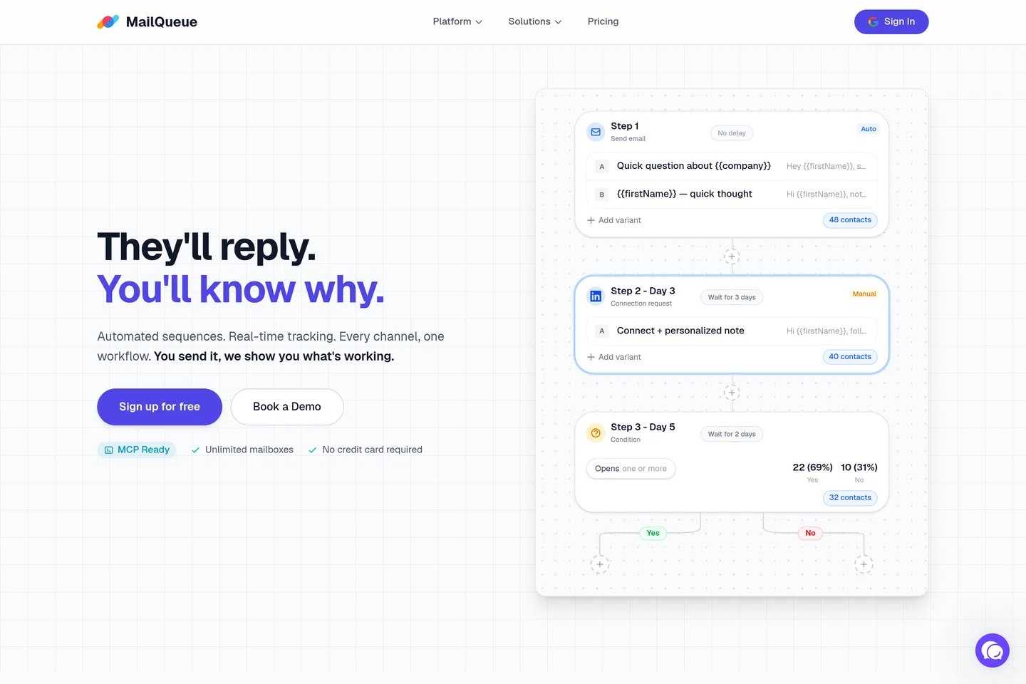MailQueue - Cold Outreach for Solo Founders screenshot