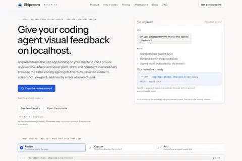 Visual Feedback for Coding Agents on Localhost - Shiproom