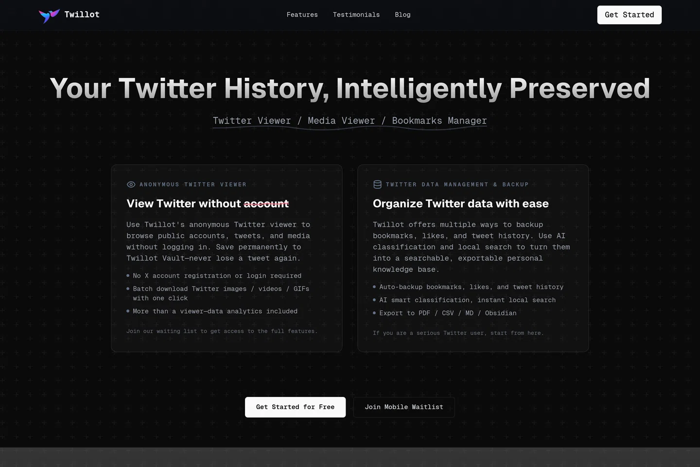 Twillot - Never Lose a Tweet, Always Stay Organized screenshot