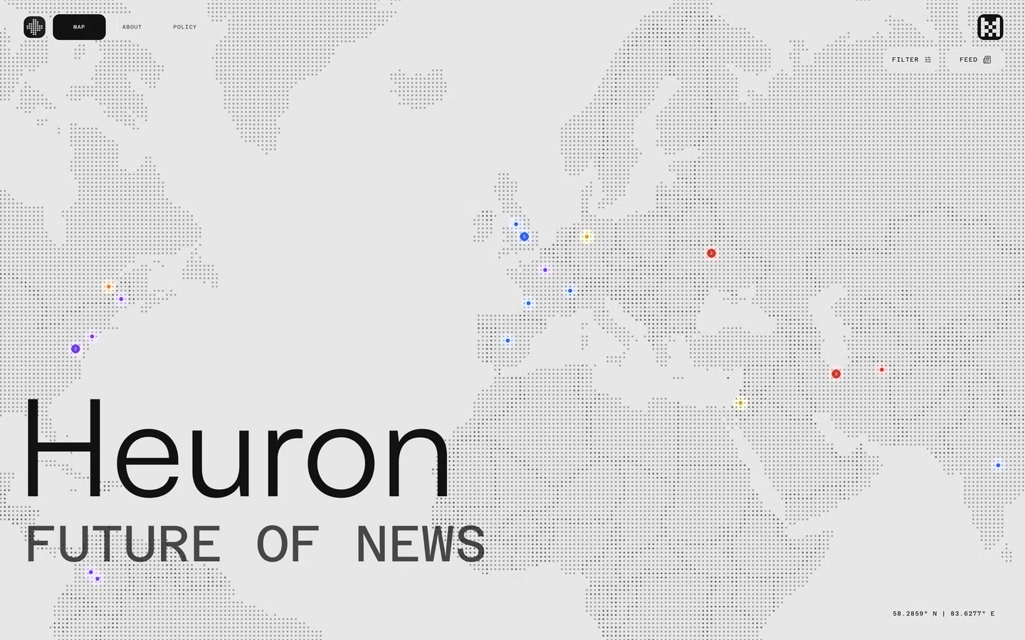 Heuron - Visual News Map for World Events screenshot