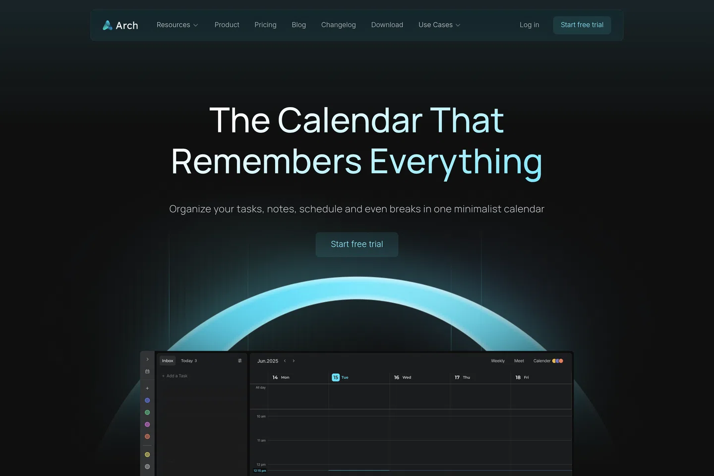 Arch Calendar screenshot
